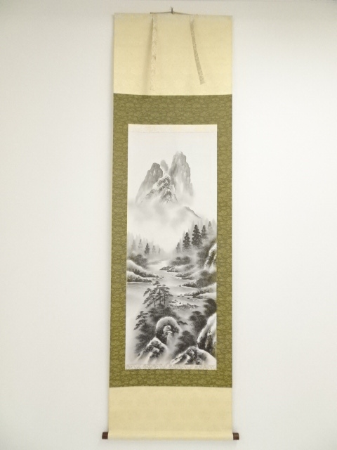 JAPANESE HANGING SCROLL / HAND PAINTED / LANDSCAPE